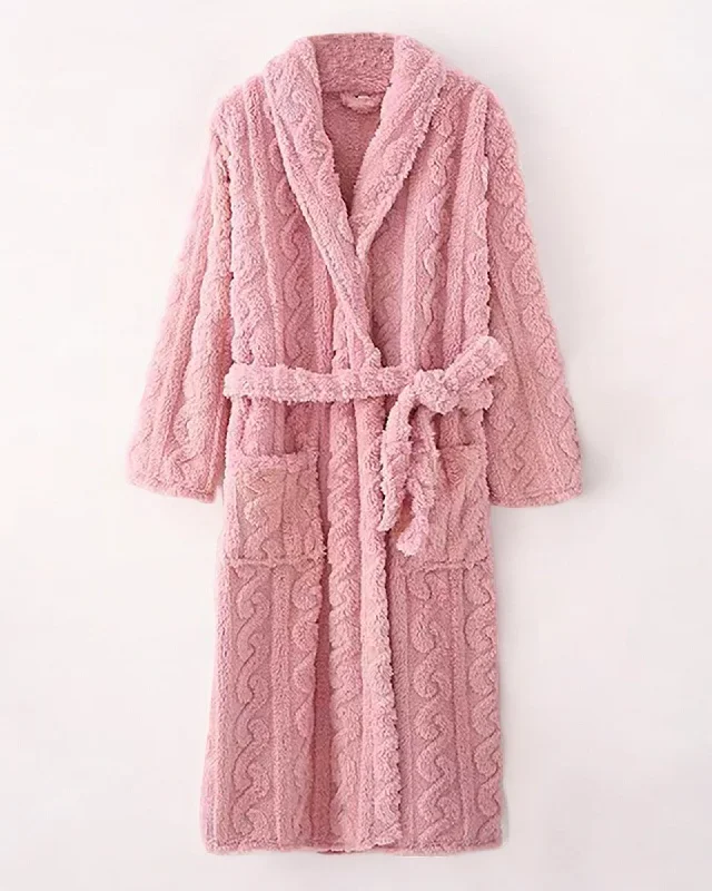 Glittery men's thongs for a party lookMillie Plush Robe Pink