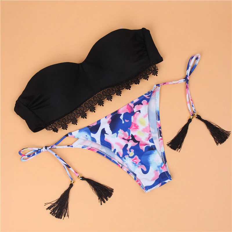 Low - rise men's sexy underwear for a seductive silhouetteNew Brazil flowers nails pants sexy bikini swimsuit bikini swimsuit women European and American fashion Low - rise men's sexy underwear for a seductive silhouetteNew Brazil flowers nails pants sexy bikini swimsuit bikini swimsuit women European and American fashion