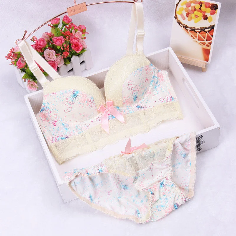 Geometric - patterned men's sexy underwear for a modern appealNew women brand bra fashion winter dress bra set vs sexy underwear lace sexy women bra set gathered push up bra brief set