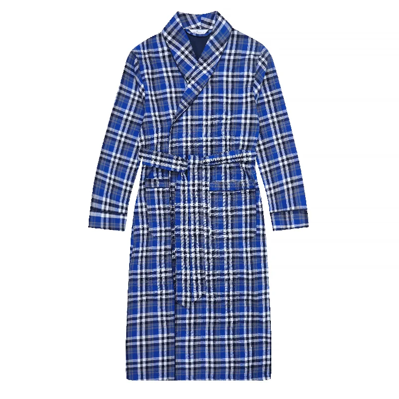 Plaid Blue Gray White