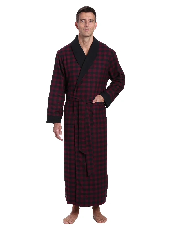 Athletic - style men's thongs for sportsMens Premium 100% Cotton Flannel Fleece Lined Robe - Gingham Checks - Fig Black Athletic - style men's thongs for sportsMens Premium 100% Cotton Flannel Fleece Lined Robe - Gingham Checks - Fig Black