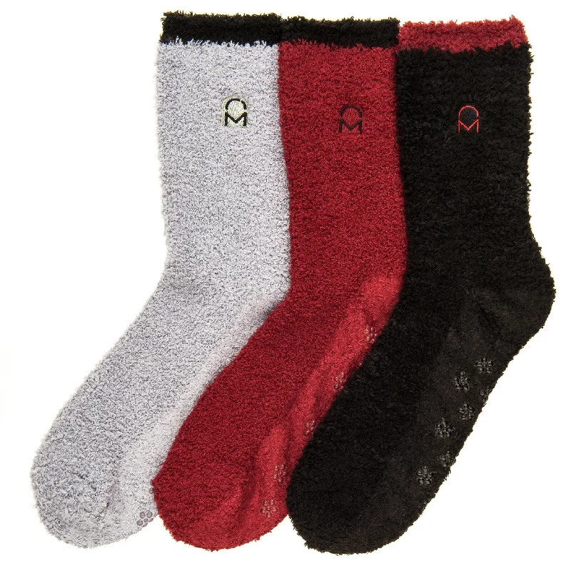 Stretch - lycra men's thongs for flexibilityWomen's (3 Pairs) Soft Anti-Skid Fuzzy Winter Crew Socks - Set B1