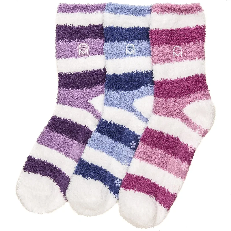 Neon - colored men's thongs for a bold statementWomen's (3 Pairs) Soft Anti-Skid Fuzzy Winter Crew Socks - Set B4