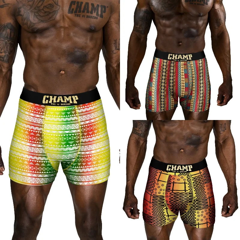 Men's boxer briefs with a contoured pouch for comfortOld Africa Edition