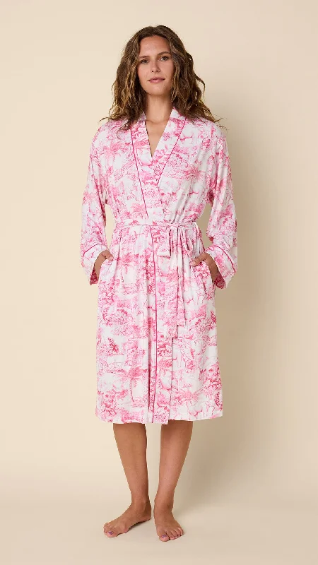 Sheer men's thongs for a provocative appearancePalm Grove Toile Pima Knit Kimono Robe Sheer men's thongs for a provocative appearancePalm Grove Toile Pima Knit Kimono Robe