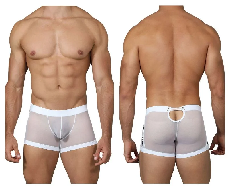 Stretch - fabric men's boxer briefs for a flexible fitPikante PIK 0220 BFF Mesh Trunks Color White Stretch - fabric men's boxer briefs for a flexible fitPikante PIK 0220 BFF Mesh Trunks Color White