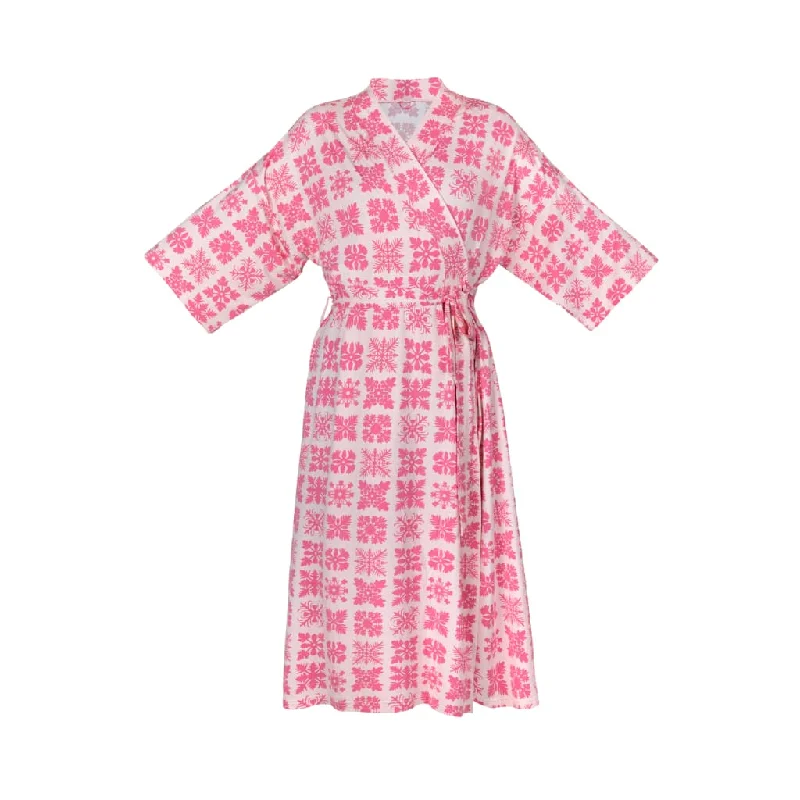 Soft - fabric men's thongs for a gentle touchNapuanani in Lokelani Bamboo Mama Robe