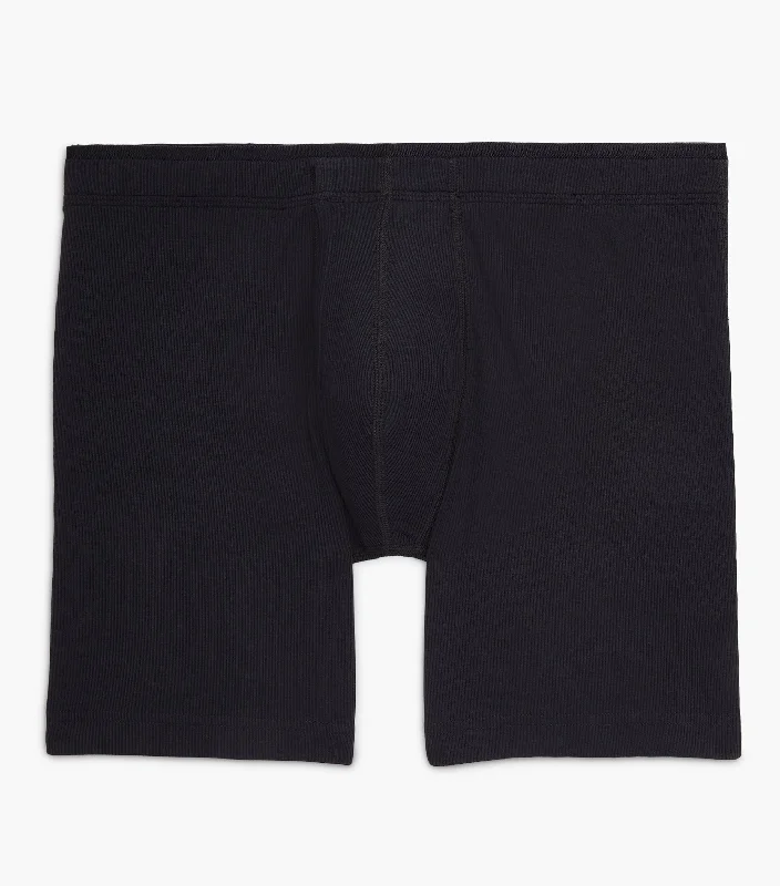 Men's boxer briefs with a contoured pouch for comfortModal Rib 6" Boxer Brief