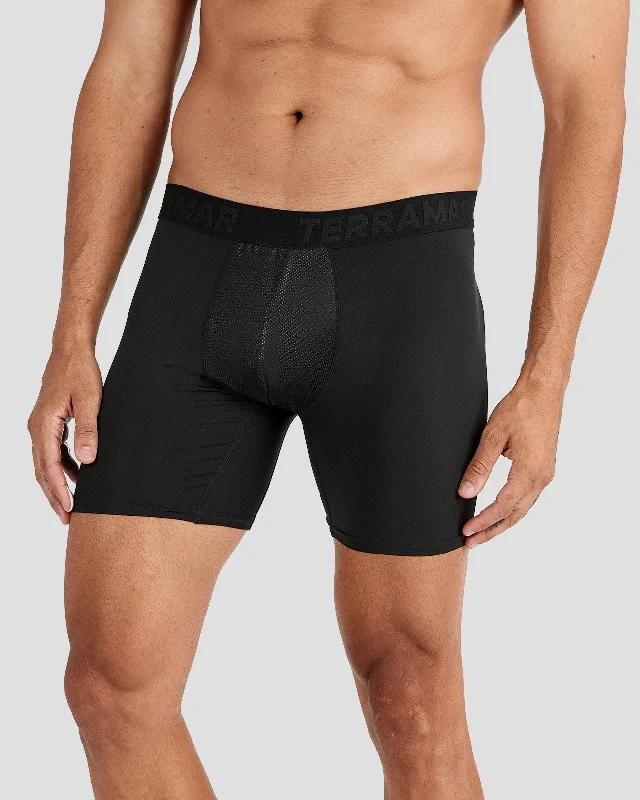 Full - back men's briefs for maximum coverageMen's Pro Jersey Wind 6-Inch Boxer Briefs