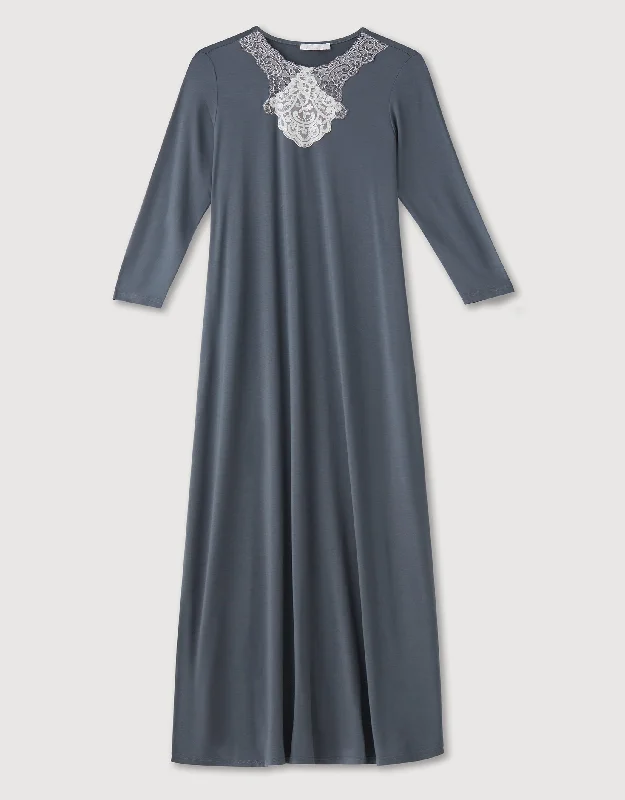 Glittery men's thongs for a party lookPull On Nightgown with Medallion Lace Trim Gray Glittery men's thongs for a party lookPull On Nightgown with Medallion Lace Trim Gray