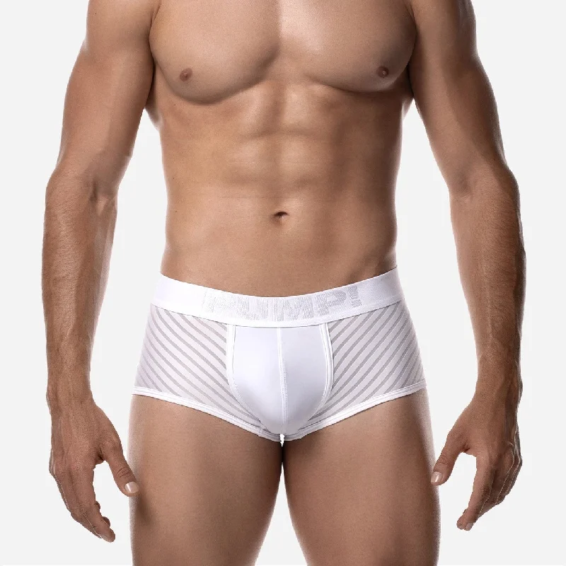 High - rise men's boxer briefs for extra supportPUMP! Whisper mesh boxer white