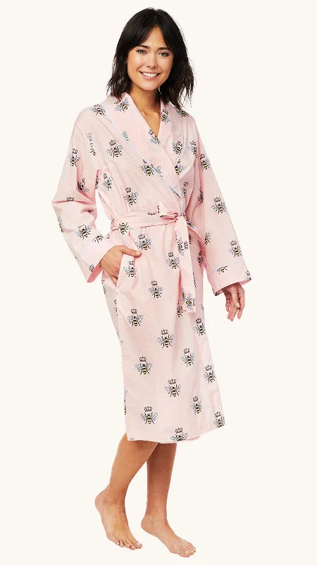Solid - color men's thongs in simple huesQueen Bee Luxe Pima Shawl Collar Robe - Pink Solid - color men's thongs in simple huesQueen Bee Luxe Pima Shawl Collar Robe - Pink