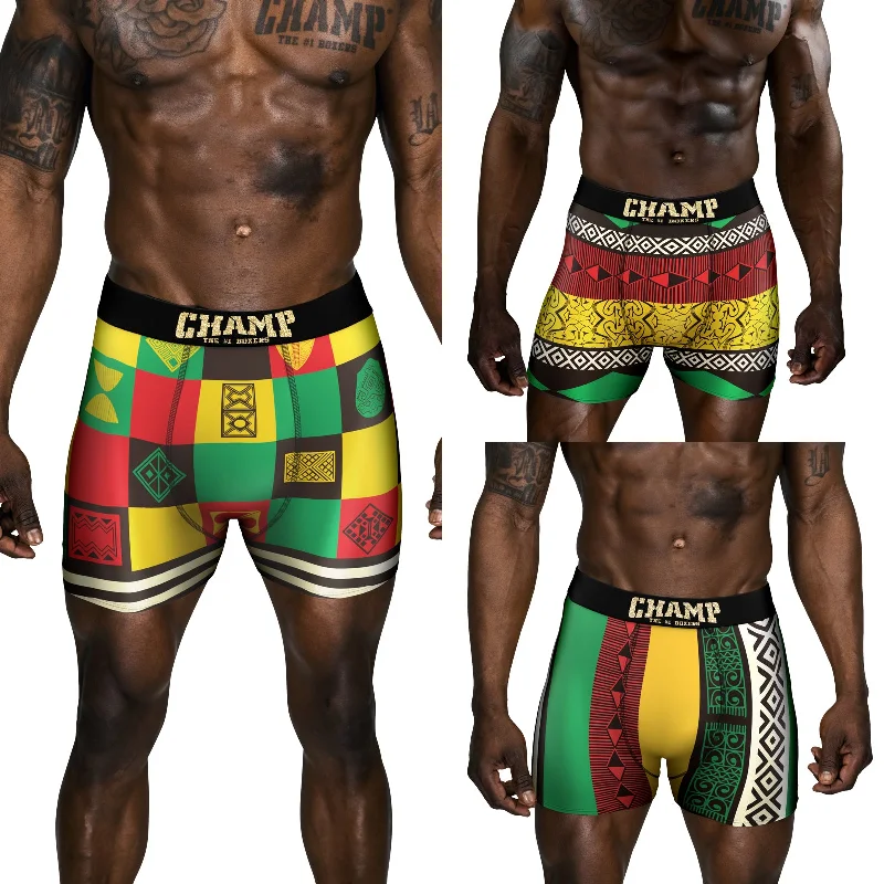 Anti - odor men's boxer briefs for long - lasting freshnessRBG Edition (NO FLY)