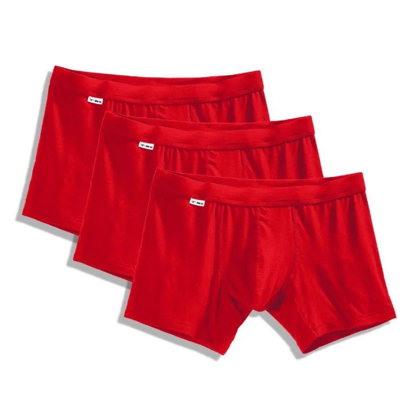 Anti - odor men's boxer briefs for long - lasting freshnessThe TBô Molten Lava Red Boxer Brief 3-Pack Anti - odor men's boxer briefs for long - lasting freshnessThe TBô Molten Lava Red Boxer Brief 3-Pack