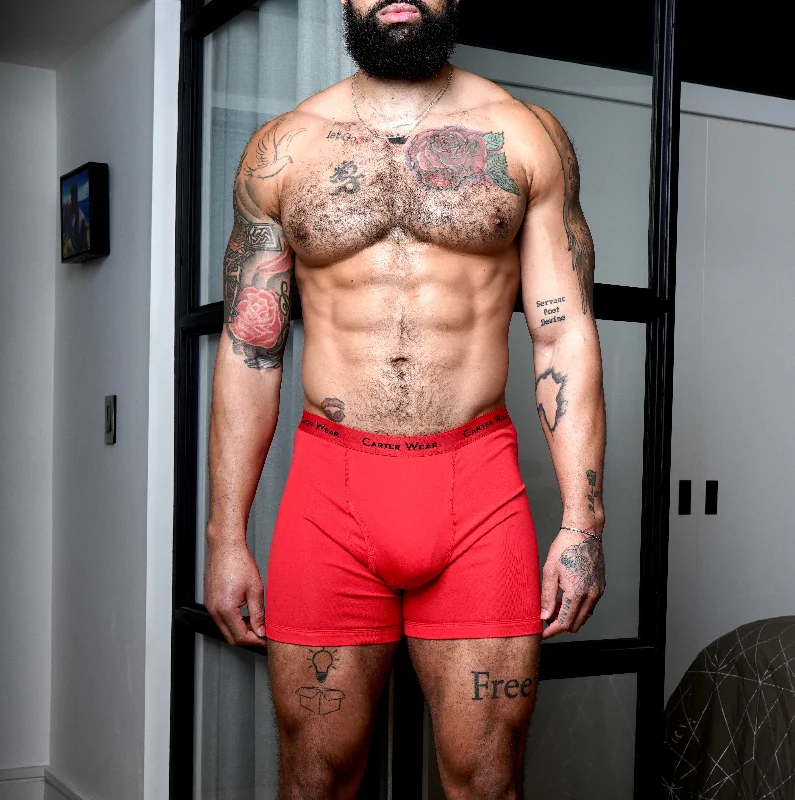 Designer men's boxer briefs with a premium lookRed Boxer Brief