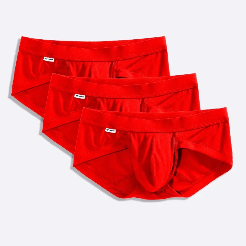 Seamless men's briefs for a smooth look under clothesThe Molten Lava Red Brief 3-Pack Seamless men's briefs for a smooth look under clothesThe Molten Lava Red Brief 3-Pack