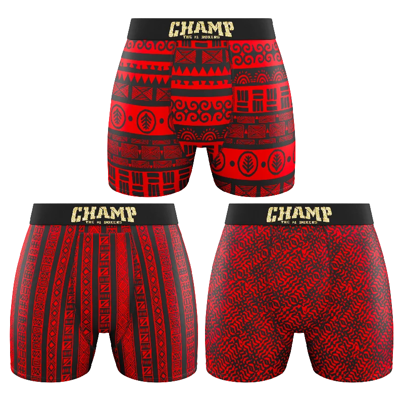 Compression men's boxer briefs for muscle supportRed Edition.