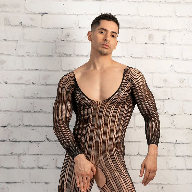 Rhinestone - decorated men's sexy underwear for glamourSecret Male SMC010 Lace Bodystocking Rhinestone - decorated men's sexy underwear for glamourSecret Male SMC010 Lace Bodystocking