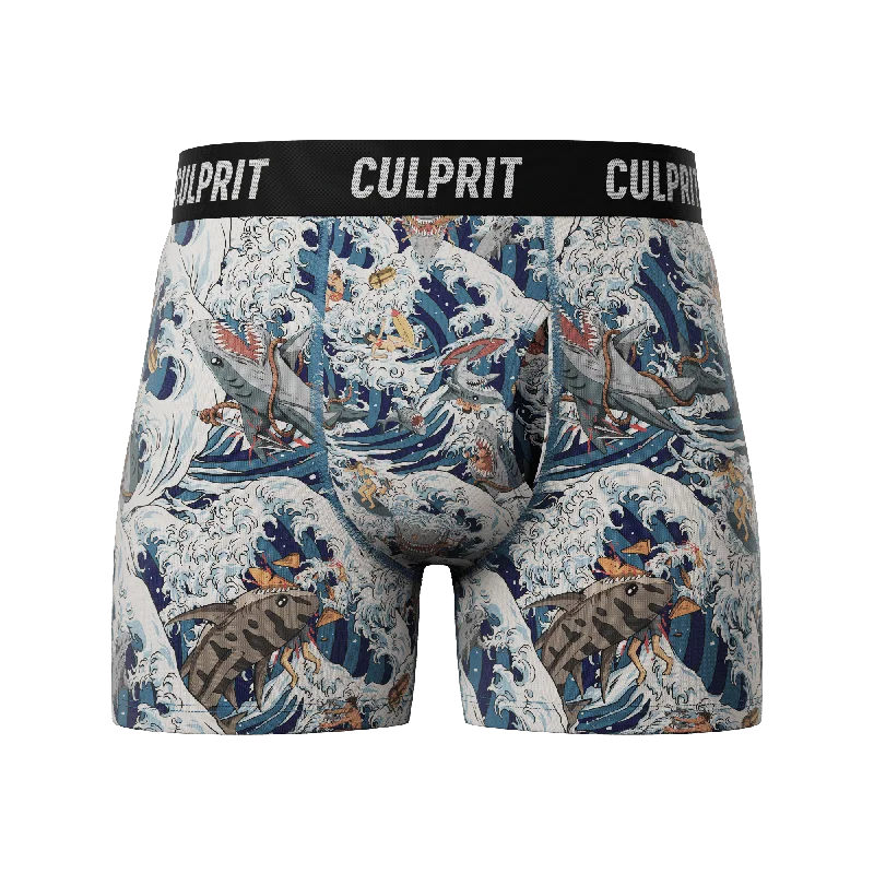 Moisture - wicking men's boxer briefs for sports activitiesShark Bait 🦈 Boxer Briefs w/ fly Moisture - wicking men's boxer briefs for sports activitiesShark Bait 🦈 Boxer Briefs w/ fly