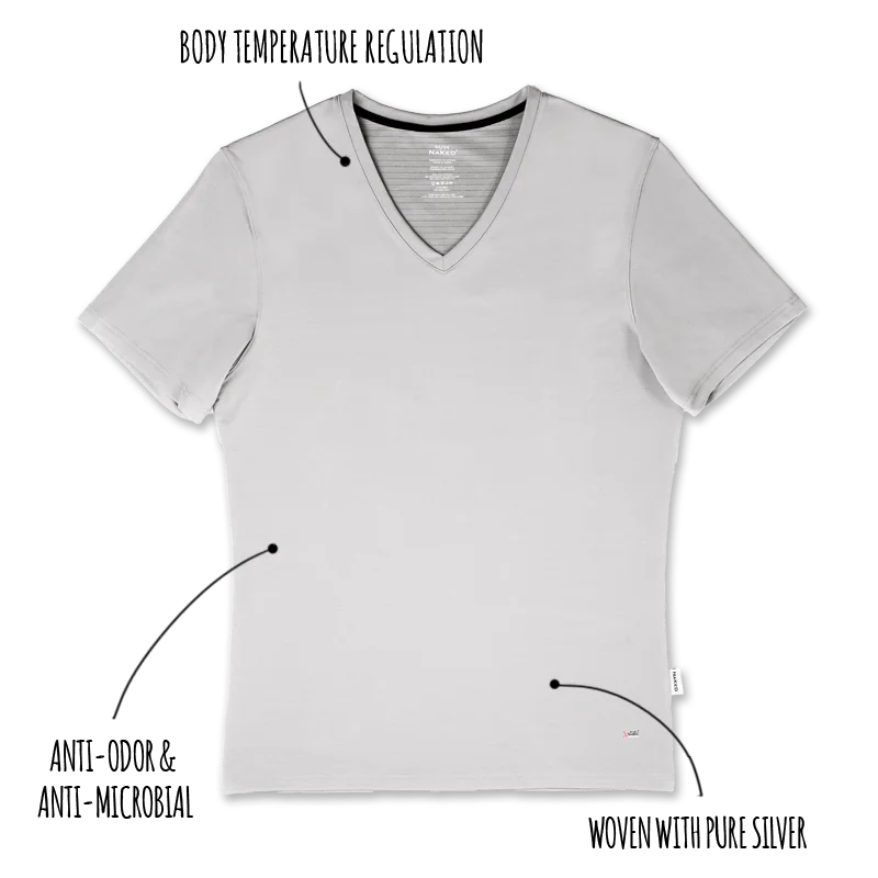Mesh - paneled men's boxer briefs for ventilationSilver V-Neck