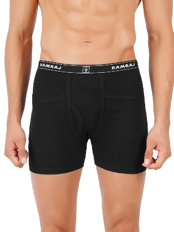 Men's trunks with a wide elastic waistbandSoft Combed Fine Jersy Pocket Black Color Trunk Target (2PCs Pack) Men's trunks with a wide elastic waistbandSoft Combed Fine Jersy Pocket Black Color Trunk Target (2PCs Pack)