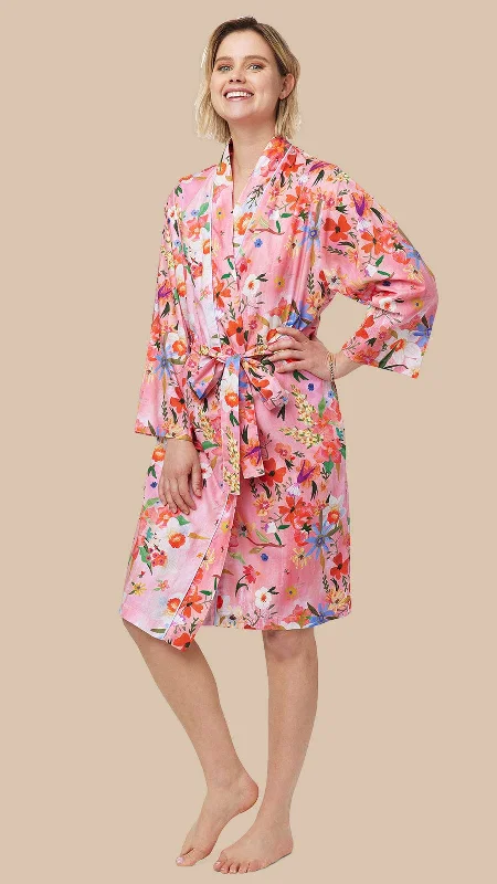 Rhinestone - embellished men's thongs for glamourSpring Fling Luxe Pima Kimono Robe