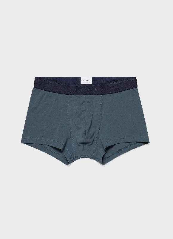 Cotton men's trunks for a comfortable fitMen's Stretch Cotton Trunks in Dark Petrol