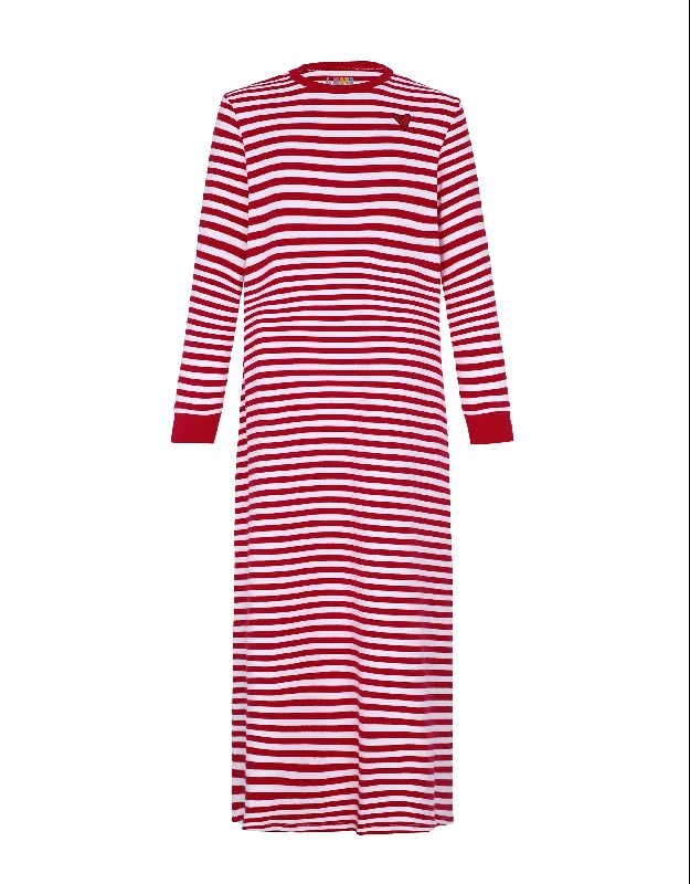 Solid - color men's thongs in simple huesStriped Pima Cotton Kids And Teen Nightgown With Sprinkled Heart Red