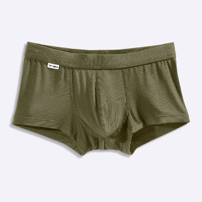Low - rise men's trunks for a trendy lookThe TBô Military Green Trunk
