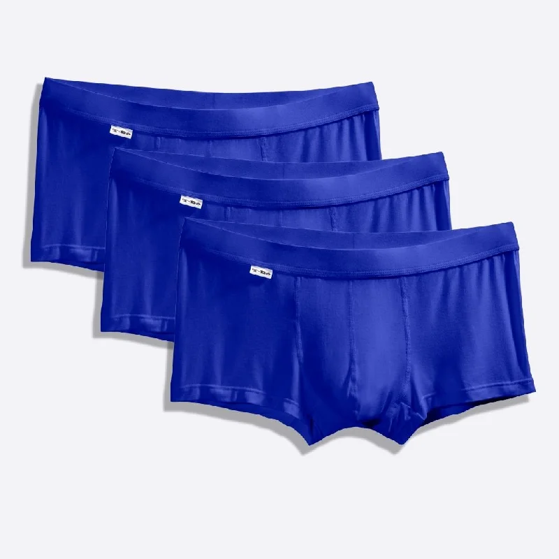 Tag - less men's trunks for irritation - free comfortThe TBô Surf the Web Blue Trunk 3-Pack Tag - less men's trunks for irritation - free comfortThe TBô Surf the Web Blue Trunk 3-Pack