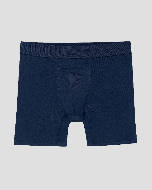 Soft cotton men's briefs for ultimate comfortMen's SilkSkins® 6-Inch Boxer Briefs