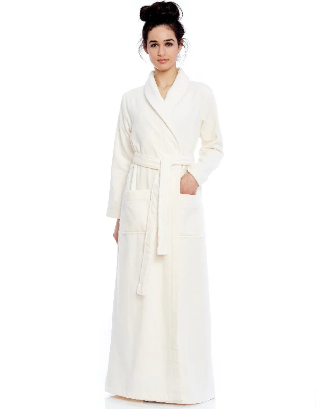 Rhinestone - embellished men's thongs for glamourTerry Wrap Long Belted Bathrobe with Piped Trim Ivory Rhinestone - embellished men's thongs for glamourTerry Wrap Long Belted Bathrobe with Piped Trim Ivory