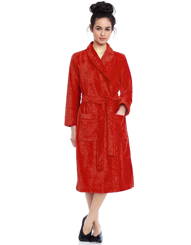 Elastic - banded men's thongs for a secure fitTerry Wrap Short Belted Bathrobe Coral Elastic - banded men's thongs for a secure fitTerry Wrap Short Belted Bathrobe Coral