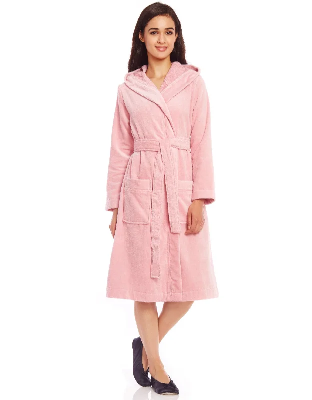 Designer men's thongs with a high - end finishTerry Wrap Short Belted Hoodie Bathrobe with Piped Trim Pink Designer men's thongs with a high - end finishTerry Wrap Short Belted Hoodie Bathrobe with Piped Trim Pink