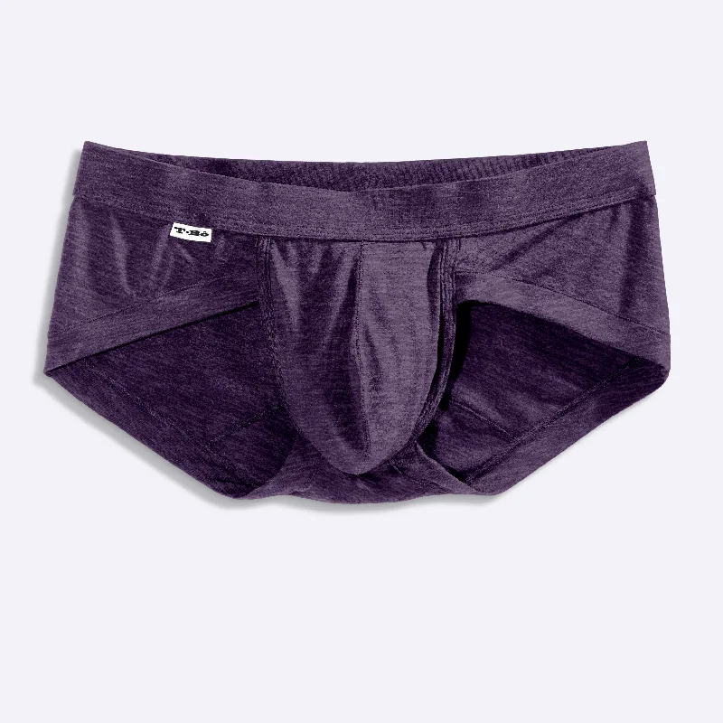 Antimicrobial men's briefs for hygieneThe Acai Purple Heather Brief