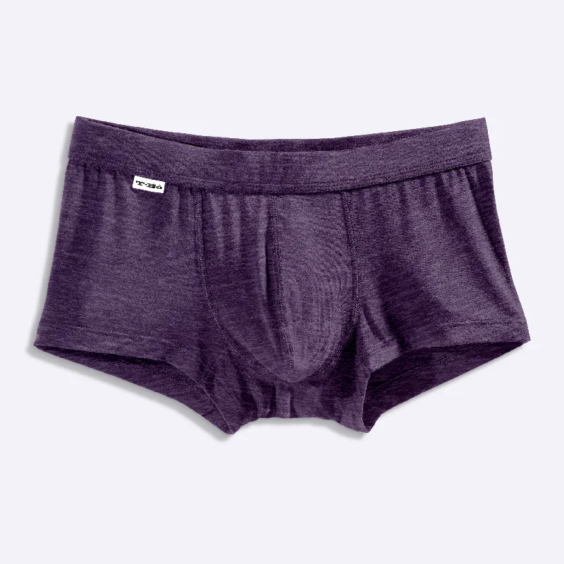 Slim - cut men's trunks for a modern styleThe Acai Purple Heather Trunk