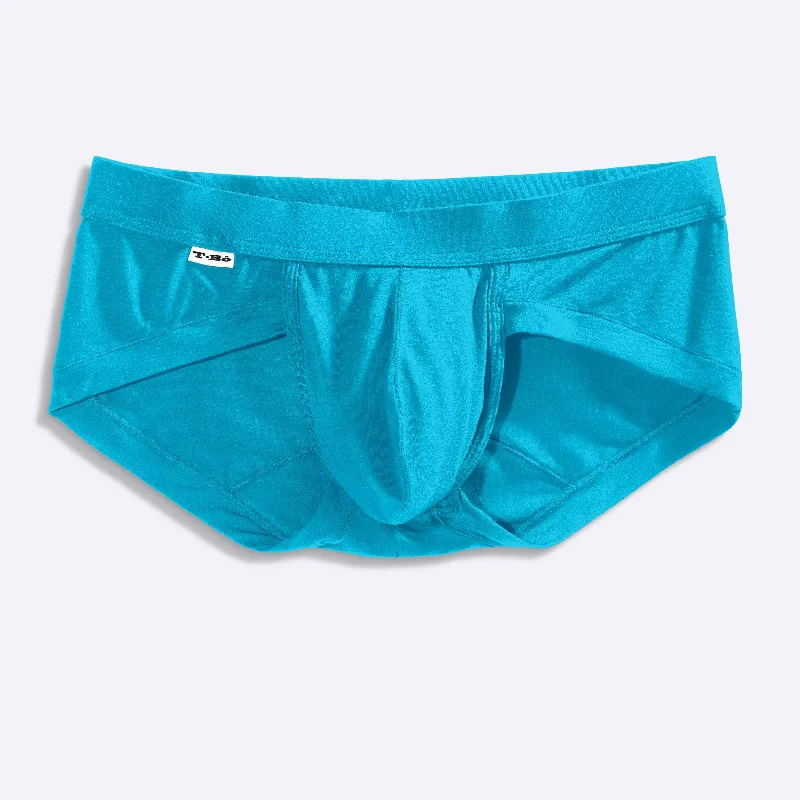 Men's briefs with a lace trim for a touch of flairThe Blue Atoll Brief