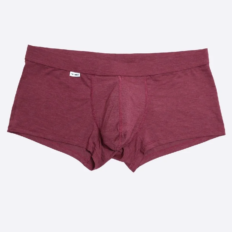 Men's trunks with a wide elastic waistbandThe Burgundy Heather Trunk