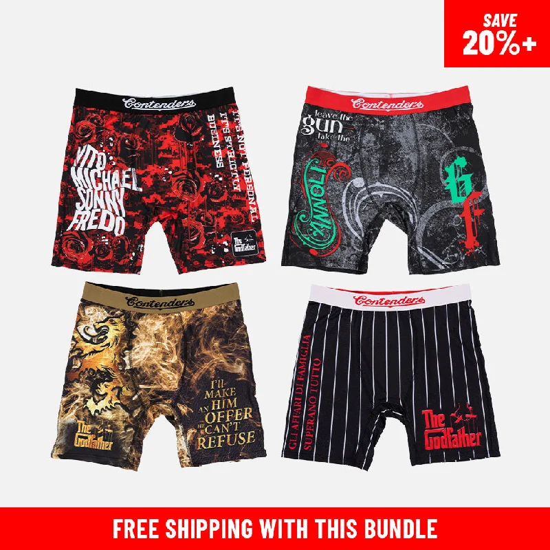 Athletic - style men's boxer briefs for active lifestylesTHE GODFATHER 4 PACK BRIEF