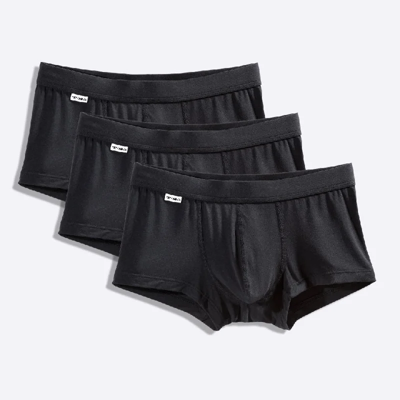 Moisture - wicking men's trunks for active useThe TBô Black Trunk 3-Pack