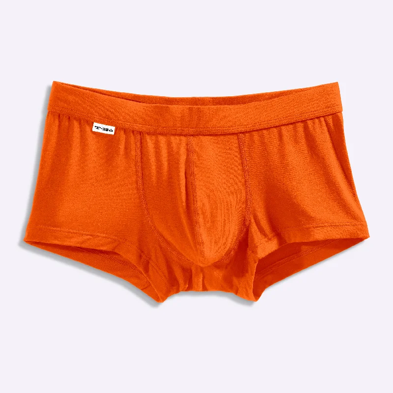 Tag - less men's trunks for irritation - free comfortThe Tiger Orange Trunk