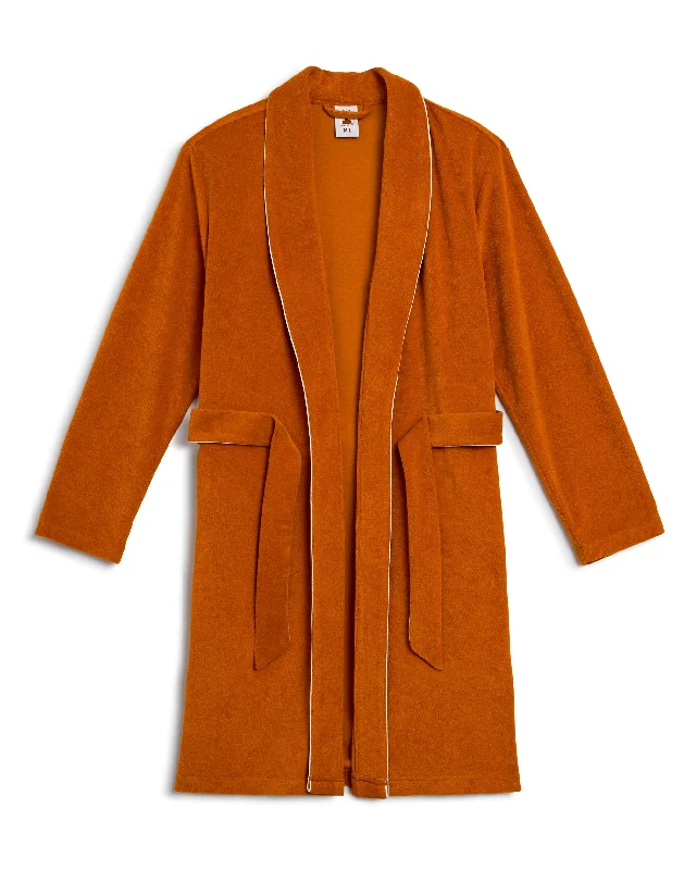Microfiber men's thongs for a smooth feelThe Tropez Terry Cloth Robe - Burnt Sienna