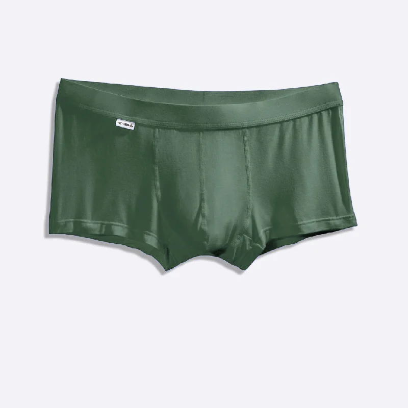 Mid - rise men's trunks for a balanced coverageThe Vintage Green Trunks