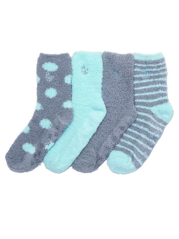 Rhinestone - embellished men's thongs for glamourWomen's (4 Pairs) Soft Anti-Skid Fuzzy Winter Crew Socks - Set A5 Rhinestone - embellished men's thongs for glamourWomen's (4 Pairs) Soft Anti-Skid Fuzzy Winter Crew Socks - Set A5