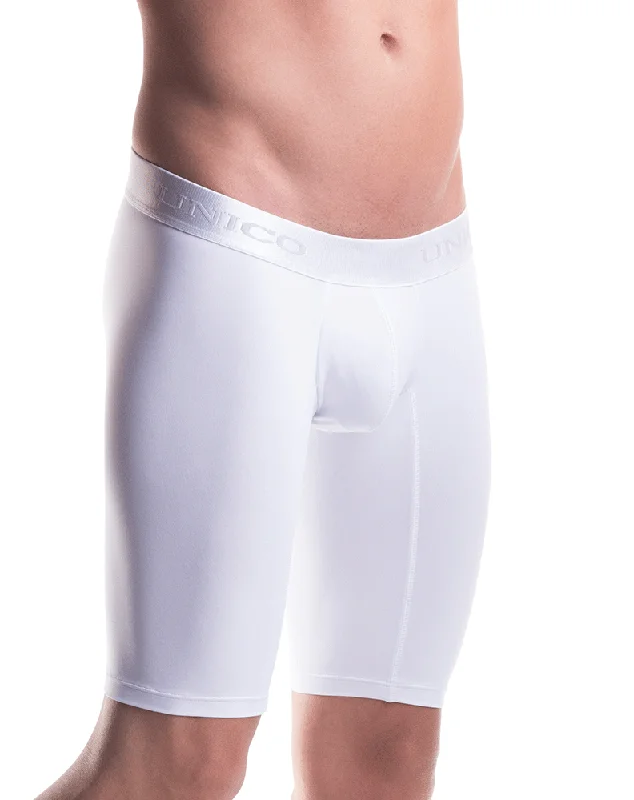 Stretch - fabric men's boxer briefs for a flexible fitMundo Unico 1200100300 Cristalino Microfiber Boxer Brief White 15" Stretch - fabric men's boxer briefs for a flexible fitMundo Unico 1200100300 Cristalino Microfiber Boxer Brief White 15"