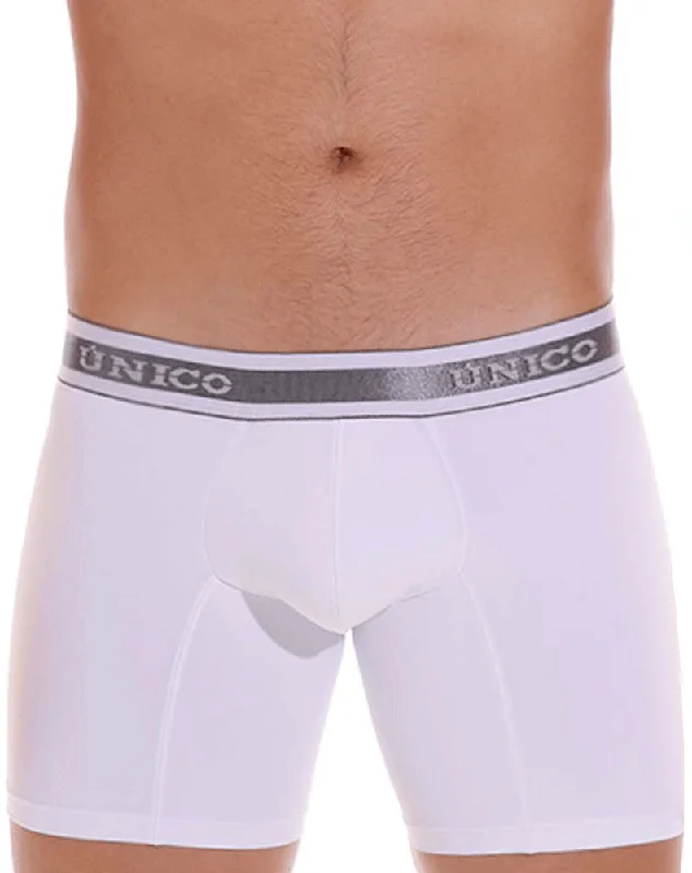 Solid - color men's boxer briefs in classic huesUnico 22120100212 Lustre M22 Boxer Briefs 00-white Solid - color men's boxer briefs in classic huesUnico 22120100212 Lustre M22 Boxer Briefs 00-white