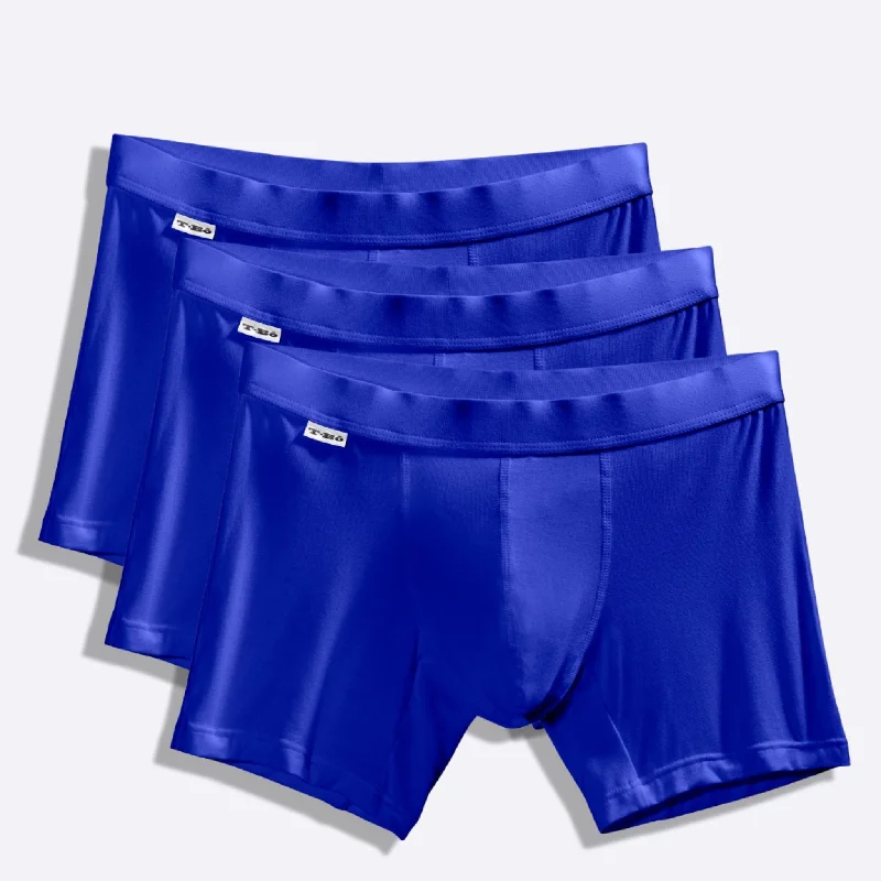 Organic cotton men's boxer briefs for sensitive skinThe TBô Surf the Web Blue Boxer Brief 3-Pack