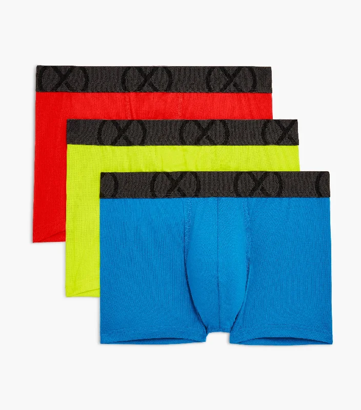 Cotton men's trunks for a comfortable fit(X) Sport Mesh | No-Show Trunk 3-pack