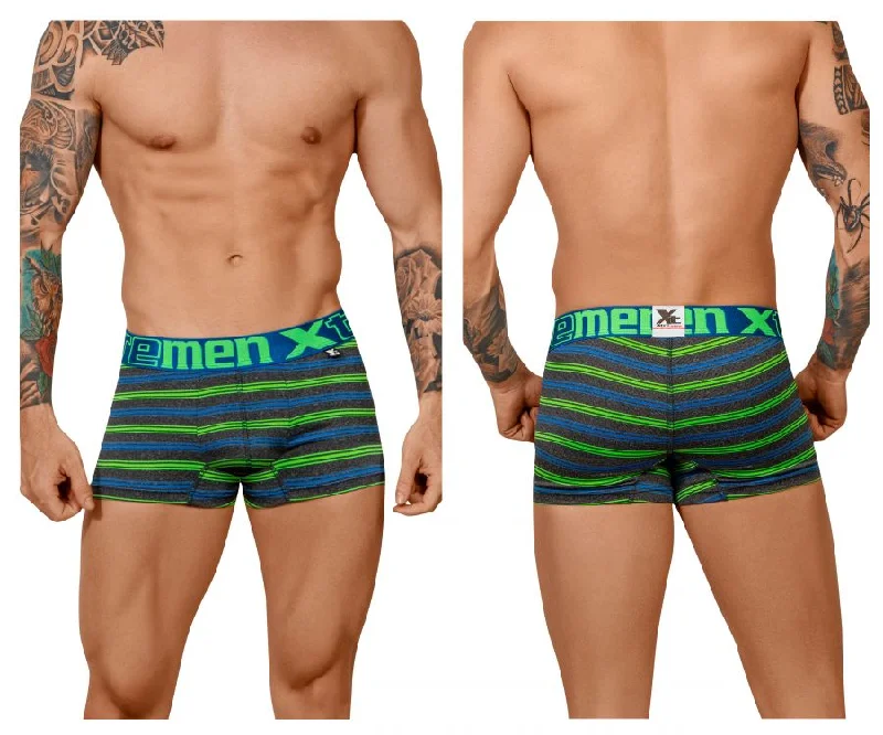 Designer men's boxer briefs with a premium lookXtremen 51453C Stripes Trunk Color Green Designer men's boxer briefs with a premium lookXtremen 51453C Stripes Trunk Color Green