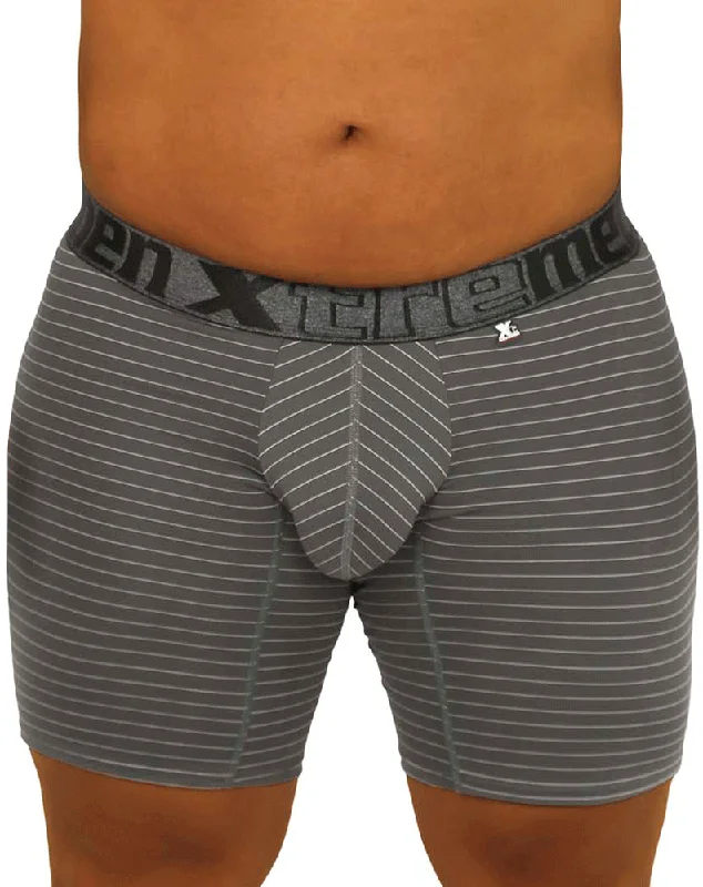 Designer men's boxer briefs with a premium lookXtremen 70004 Striped Boxer Briefs Gray Designer men's boxer briefs with a premium lookXtremen 70004 Striped Boxer Briefs Gray